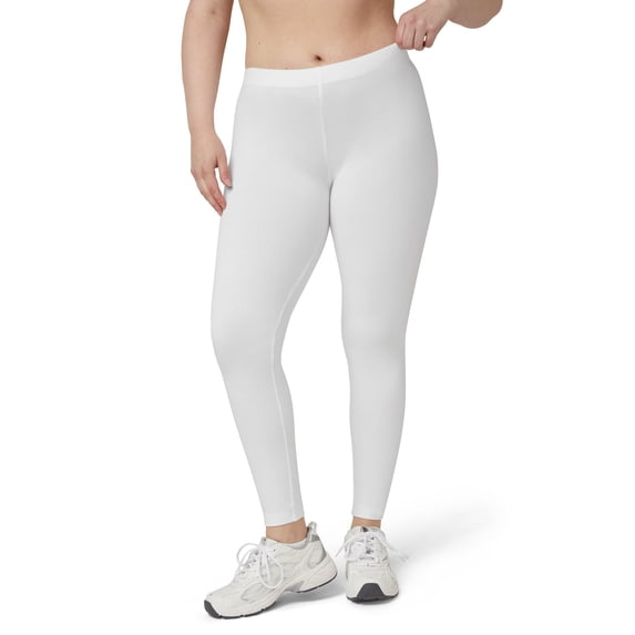 No nonsense Women's Cotton Legging, White, Large