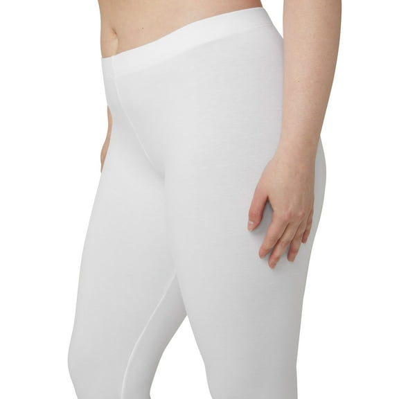 No nonsense Women's Cotton Legging, White, Large