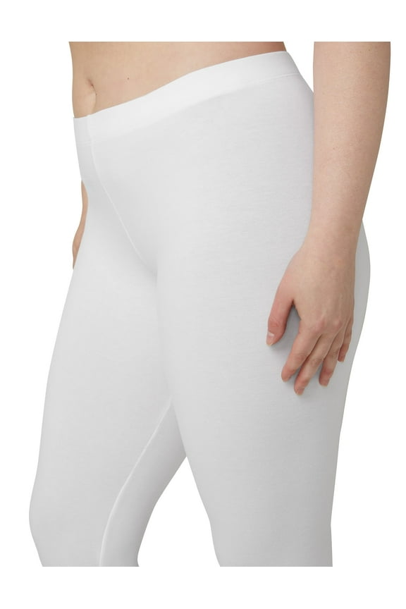 Women's Cotton Legging, White, Large