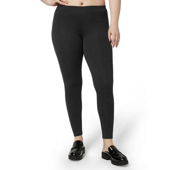 No nonsense Women's Cotton Legging, Charcoal Grey, Large