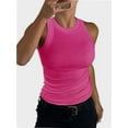 thumbnail image 1 of Women’s Basic Crew High Neck Sleeveless Casual Tank Top Ribbed Soft Tank Top, 1 of 6