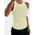 thumbnail image 1 of Women’s Basic Crew High Neck Sleeveless Casual Tank Top Ribbed Soft Tank Top, 1 of 6