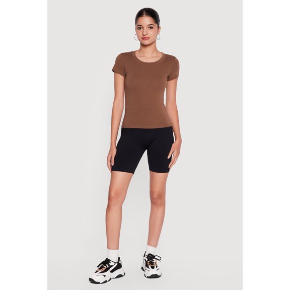 Women's Basic Crew Neck Short Sleeve Tee