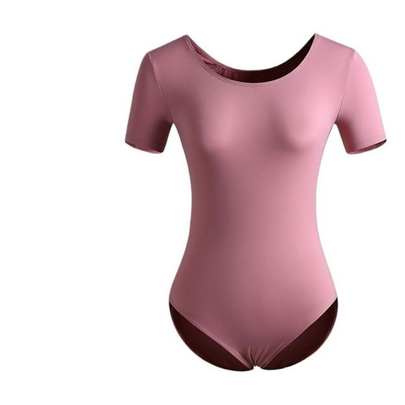 Women's Basic Dance Leotard For Adult Team Short Sleeve Ballet Leotard Dancewear Soft And Skin Friendly Ballet Clothes