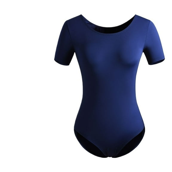 Women's Basic Dance Leotard For Adult Team Short Sleeve Ballet Leotard Dancewear Soft And Skin Friendly Ballet Clothes