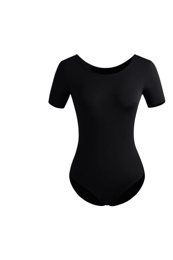Women's Basic Dance Leotard For Adult Team Short Sleeve Ballet Leotard Dancewear Soft And Skin Friendly Ballet Clothes