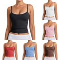 thumbnail image 1 of Women's Basic Double Lined Neck Tank Tops Adjustable Tank Summer Sleeveless Tops Bra M, 1 of 6