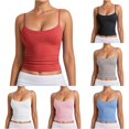 thumbnail image 1 of Women's Basic Double Lined Neck Tank Tops Adjustable Tank Summer Sleeveless Tops Bra XXL, 1 of 6