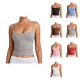 thumbnail image 1 of Women's Basic Double Lined Scoop Neck Adjustable Cami Tank Top – Summer Sleeveless Top, 1 of 6