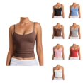 thumbnail image 1 of Women's Basic Double Lined Scoop Neck Adjustable Cami Tank Top – Summer Sleeveless Top, 1 of 6