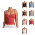 thumbnail image 1 of Women's Basic Double Lined Scoop Neck Adjustable Cami Tank Top – Summer Sleeveless Top, 1 of 6