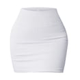thumbnail image 1 of Women's Basic High Waist Stretchy Tube Pencil Skirt Ribbed Knit Short Bodycon Skirt, 1 of 8