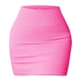 thumbnail image 1 of Women's Basic High Waist Stretchy Tube Pencil Skirt Ribbed Knit Short Bodycon Skirt, 1 of 8