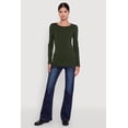 thumbnail image 1 of Women's Basic Long Sleeve Crew Neck T Shirt, 1 of 5