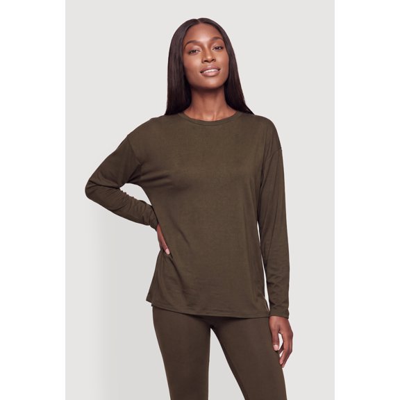 Women's Basic Long Sleeve Crew Neck Tee