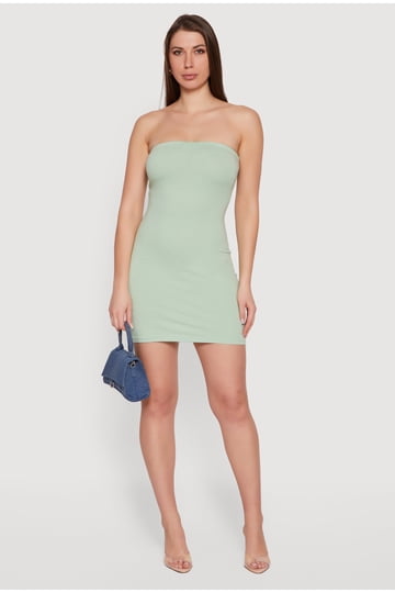 light green tube dress Midaxi dress