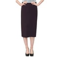 thumbnail image 1 of Women's Basic Modest 26" Below the Knee Length Midi Stretch Knit Straight Skirt, 1 of 11