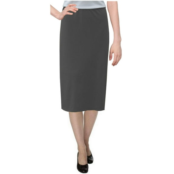 Women's Basic Modest 26" Below the Knee Length Midi Stretch Knit Straight Skirt