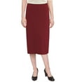 thumbnail image 1 of Women's Basic Modest 26" Below the Knee Length Midi Stretch Knit Straight Skirt, 1 of 11