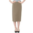 thumbnail image 1 of Women's Basic Modest 26" Below the Knee Length Stretch Knit Straight Skirt, 1 of 11