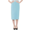 thumbnail image 1 of Women's Basic Modest 26" Below the Knee Length Stretch Knit Straight Skirt, 1 of 11