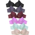 thumbnail image 1 of Women's Basic Plain Bras Packs of 6 - Various Styles Verbena, 36D, 1 of 7