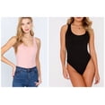 thumbnail image 1 of Women's Basic Round Neck T Shirt Bodysuit Tops Short Sleeve Jumpsuit For Match A Shorts Skirt Coat Suit Or Jeans, 1 of 7