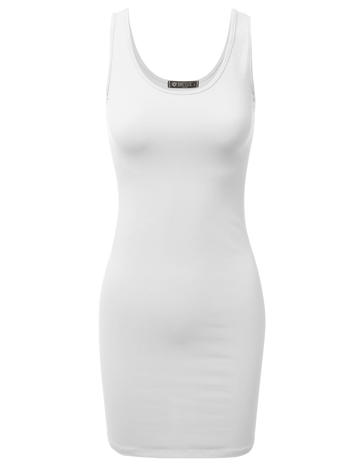 Women's Basic Scoop Neck Sleeveless Bodycon Mini Tank Dress - Walmart.com