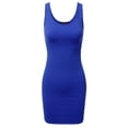 thumbnail image 1 of Women's Basic Scoop Neck Sleeveless Bodycon Mini Tank Dress, 1 of 3