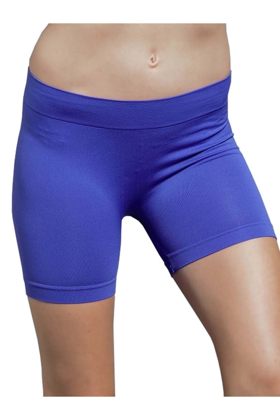 Women's Basic Seamless Solid Color Biker Shorts Underskirt Pants Stretch Legging