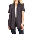 thumbnail image 1 of Women's Basic Short Sleeve Open Front Casual Comfy Office Work Wear Solid Cardigan, 1 of 3