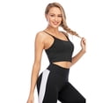 thumbnail image 1 of Women's Basic Sleeveless Spaghetti Strap Cropped Cami Tube Top Solid Short Vest, Black, S, 1 of 8