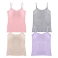 thumbnail image 1 of Women's Basic Solid Camisole Adjustable Spaghetti Strap Tank Top, 4 Pack, 1 of 7