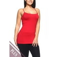 thumbnail image 1 of Women's Basic Solid Camisole Adjustable Strap Long Layering Tank Top Plus XL/2XL/3XL, 1 of 1