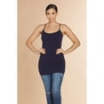 thumbnail image 1 of Women's Basic Solid Camisole Adjustable Strap Long Layering Tank Top Plus XL/2XL/3XL, 1 of 5