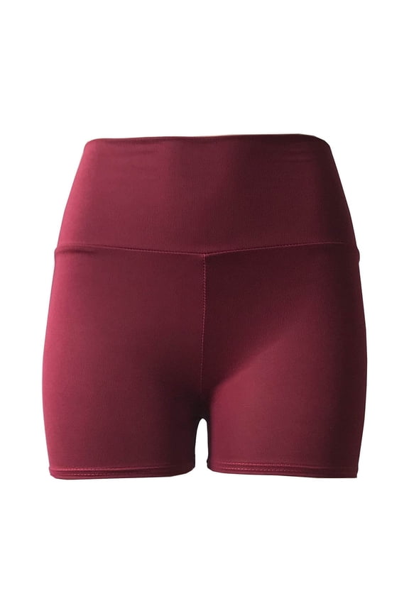 Women's Basic Solid Premium Cotton High Rise Bike Shorts