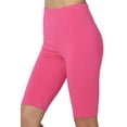 thumbnail image 1 of Women's Basic Stretch Cotton Span High Waist Above Knee Bermuda Short Leggings, 1 of 7