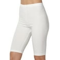 thumbnail image 1 of Women's Basic Stretch Cotton Span High Waist Above Knee Bermuda Short Leggings, 1 of 7
