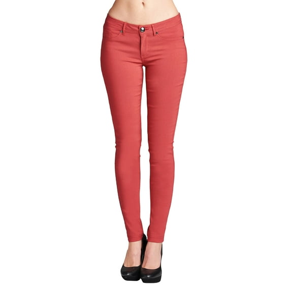 Women's Basic Stretch Spandex Solid Color Comfy Skinny Jeggings Pants-Plus Size Available