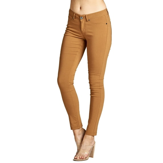 Women's Basic Stretch Spandex Solid Color Comfy Skinny Jeggings Pants-Plus Size Available