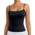 thumbnail image 1 of Women's Basic Tank Tops Sleeveless Casual Camisole Pure Color Strappy Layering Piece For Everyday Wear Outfit, 1 of 6