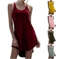thumbnail image 1 of Women's Basic Tank Tops Sleeveless Swing Tunics Summer Slim Fit Workout Tank Top Flare Hem Blouses Relaxed Fit T-Shirt, 1 of 9