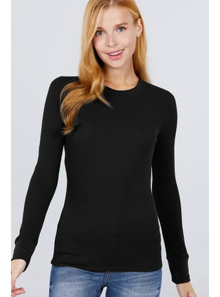 Women's Black Long Sleeve Shirts