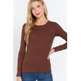 thumbnail image 1 of Women's Basic Thermal Long Sleeve Knit T-Shirt Crew Neck, 1 of 2