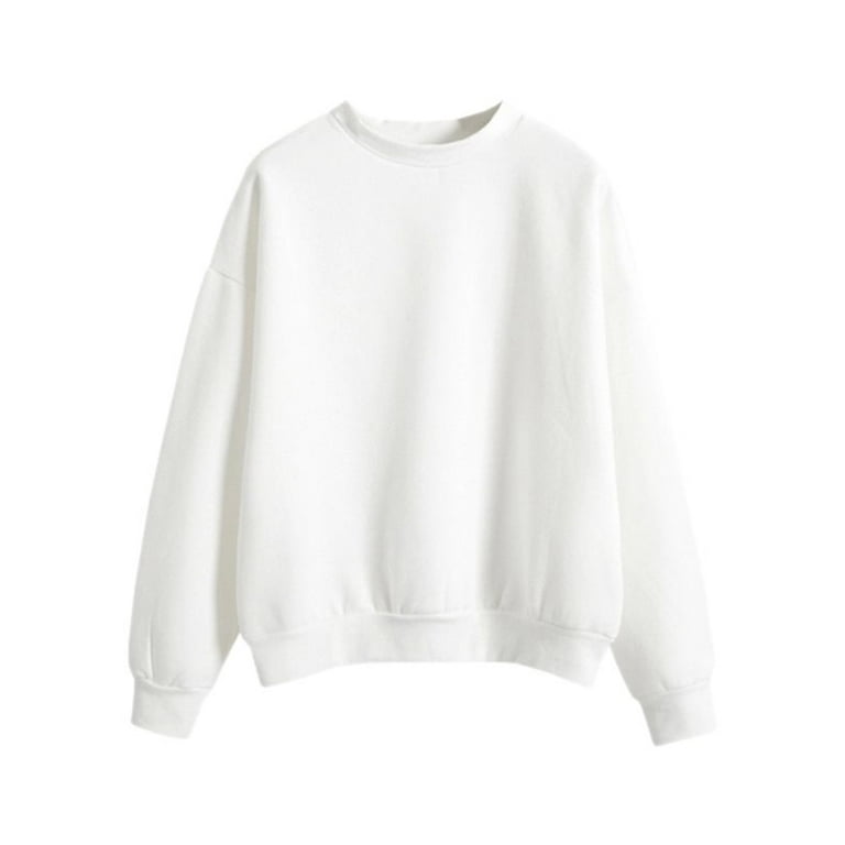 Women's Basic Ultra Soft Solid Crew Neck Sweatshirt - Walmart.com