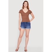 Women's V Neck Short Sleeve Basic Tee
