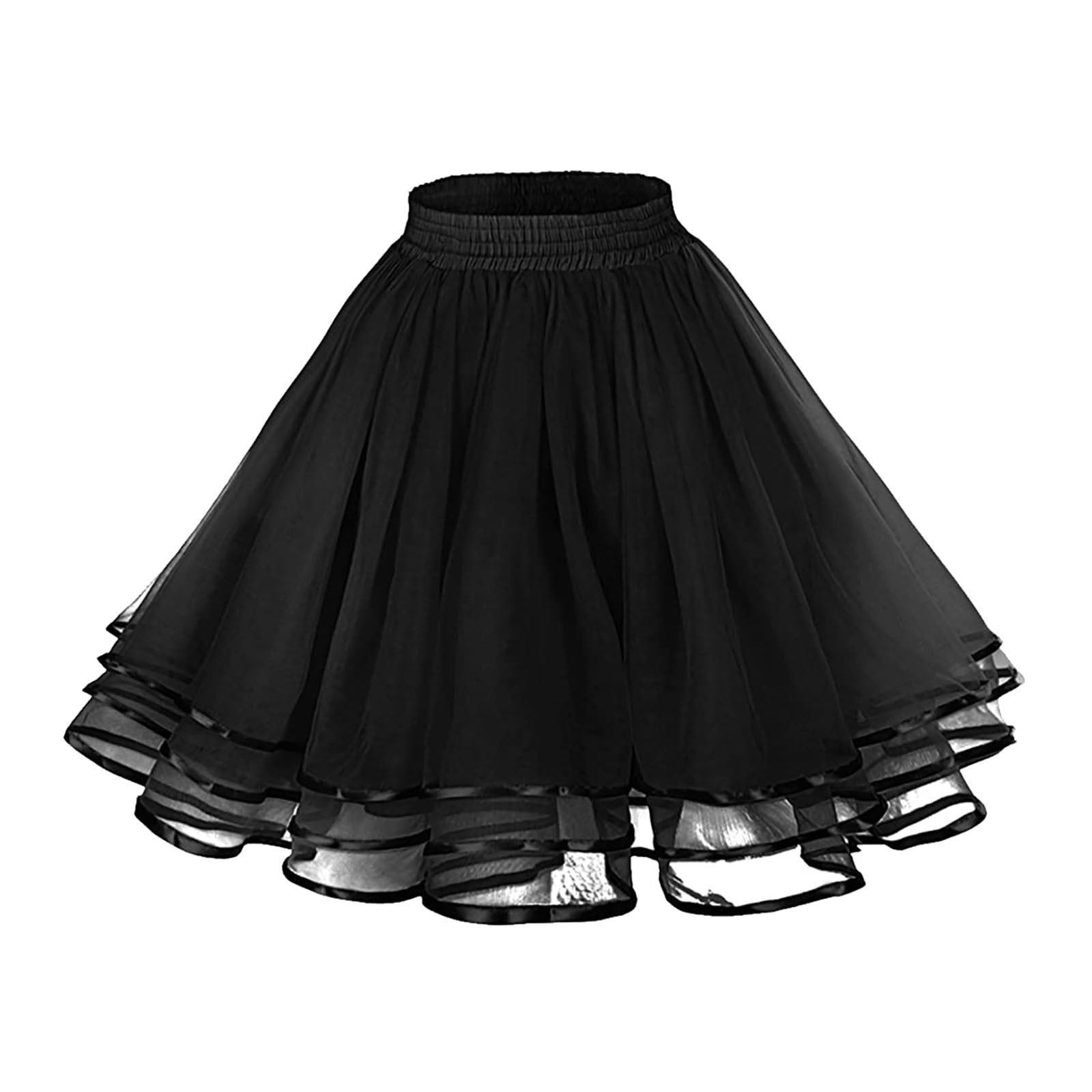 Women's Basic Versatile Stretchy Aline Flared Casual Mini Skater Skirt