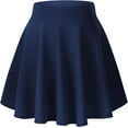 thumbnail image 1 of Women's Basic Versatile Stretchy Flared Casual Mini Skater Skirt, 1 of 7