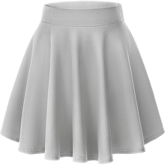 Women's Basic Versatile Stretchy Flared Casual Mini Skater Skirt