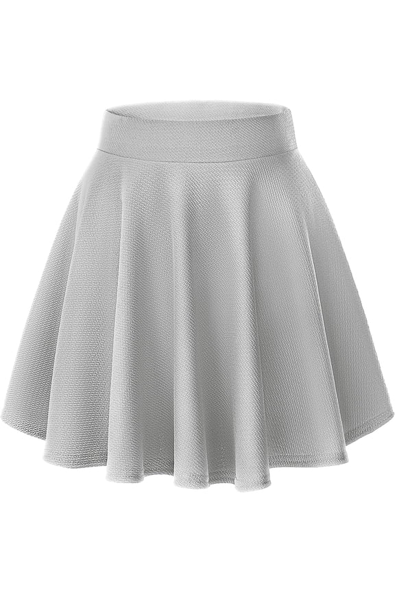 Women's Basic Versatile Stretchy Flared Casual Mini Skater Skirt